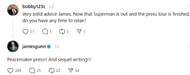 James Gunn responded to a user on Threads (Image via Threads/@jamesgunn)
